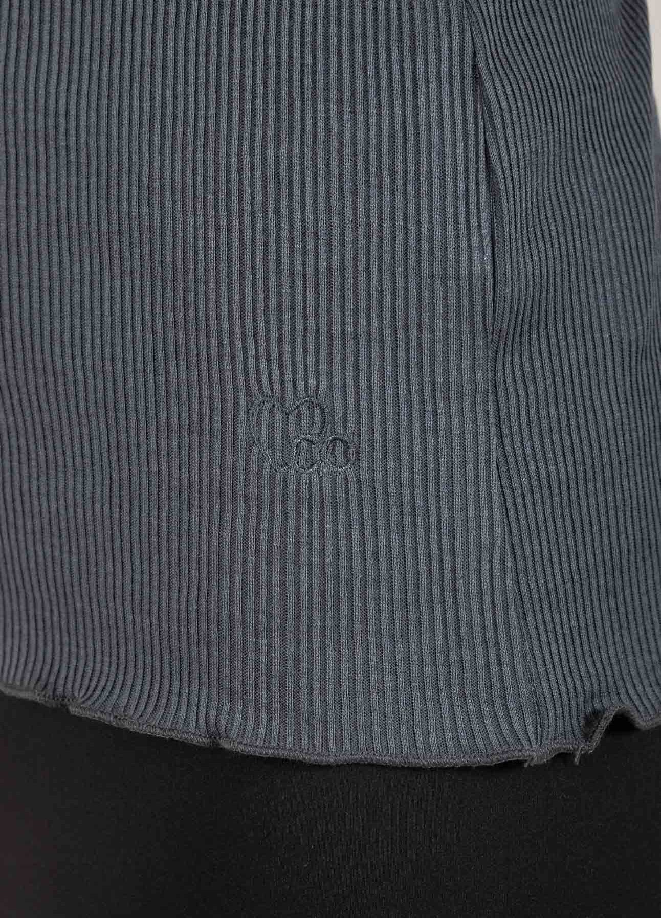 CC HEART ZIJDEN TRÄGERTOP - Dark Stone Grey - Afbeelding 6