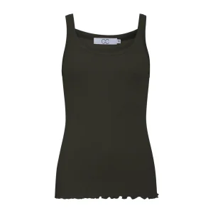 CC HEART ZIJDEN TRÄGERTOP - Hunter Green