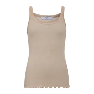 CC HEART ZIJDEN TRÄGERTOP - Tan