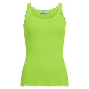 CC HEART ZIJDE TANKTOP MET KANT - Flashy green