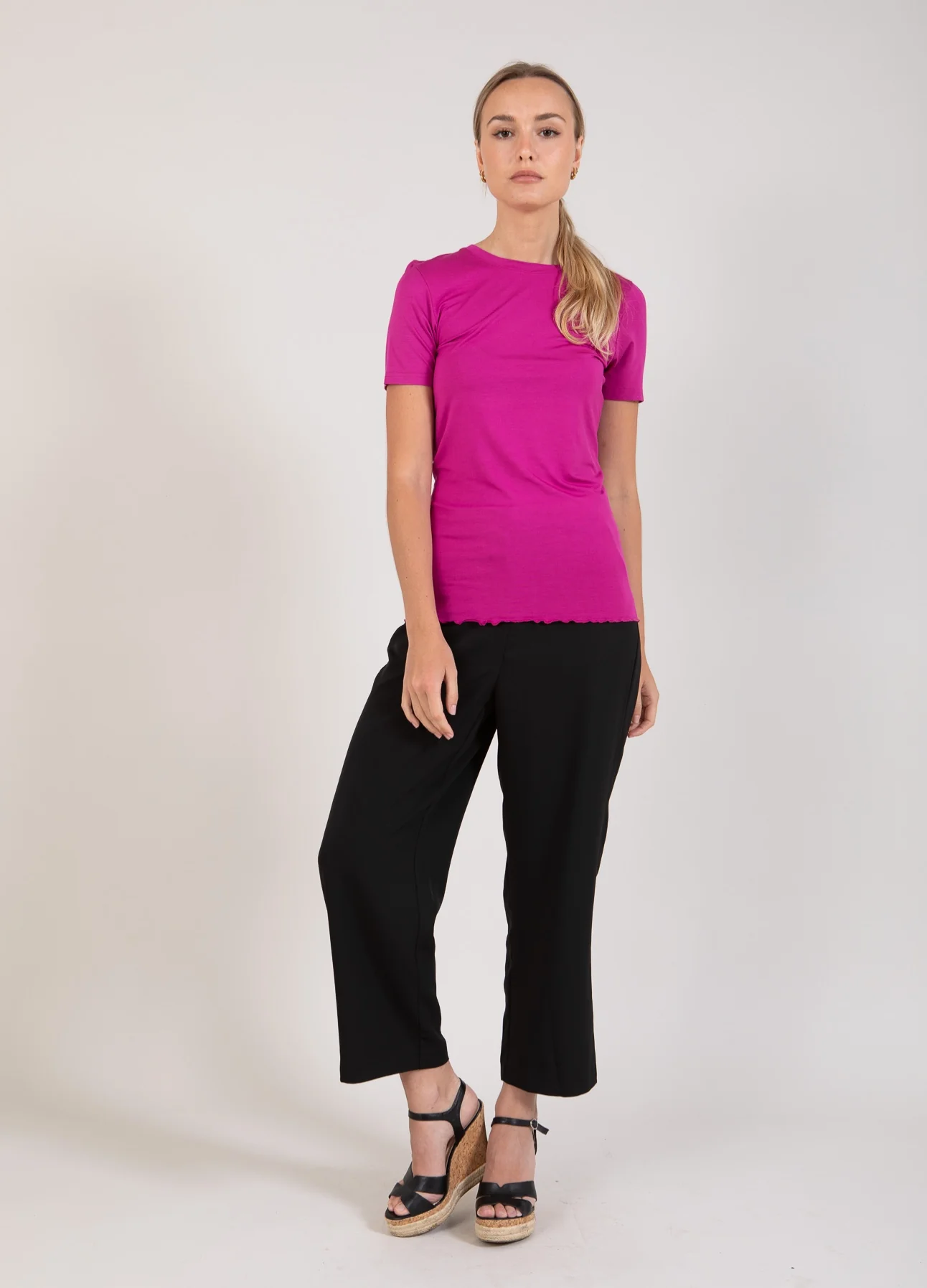 CC HEART SOFIA KORTE MOUW BLOUSE - Berry - Afbeelding 4