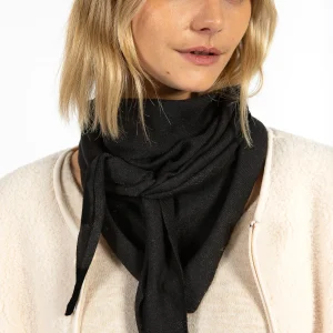 CC HEART SOFT KASJMERE TRIANGEL SCARF - Black
