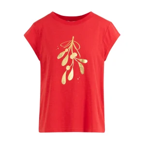 CC HEART T-SHIRT - Berry red