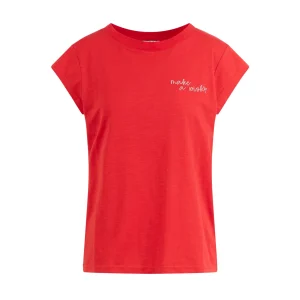 CC HEART T-SHIRT - Berry red