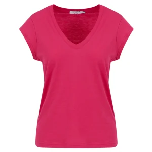 CC HEART V-HALS T-SHIRT - Bright sunrise