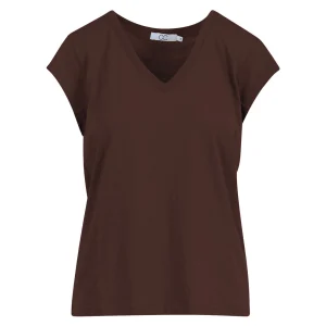 CC HEART V-HALS T-SHIRT - Chocolate nut