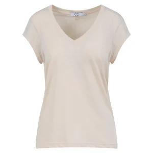 CC HEART V-HALS T-SHIRT - Creme
