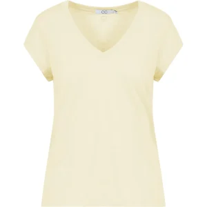 CC HEART V-HALS T-SHIRT - Light honey