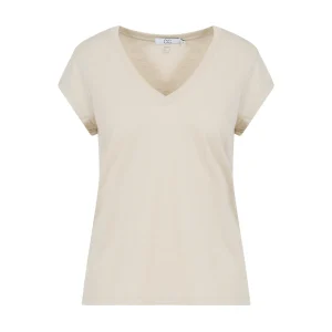 CC HEART V-HALS T-SHIRT - Light khaki