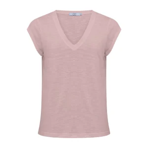 CC HEART V-HALS T-SHIRT - Old rose
