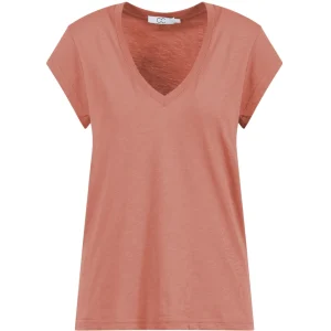 CC HEART V-HALS T-SHIRT - Rose clay