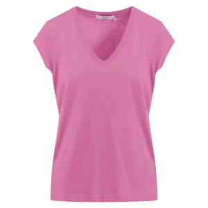 CC HEART V-HALS T-SHIRT - Rose pink