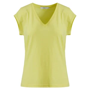 CC HEART V-HALS T-SHIRT - Warm lemon