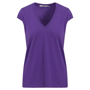 CC HEART V-HALS T-SHIRT - Warm purple