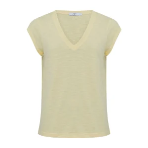 CC HEART V-HALS T-SHIRT - Light yellow