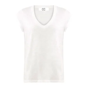 CC HEART V-HALS T-SHIRT - White