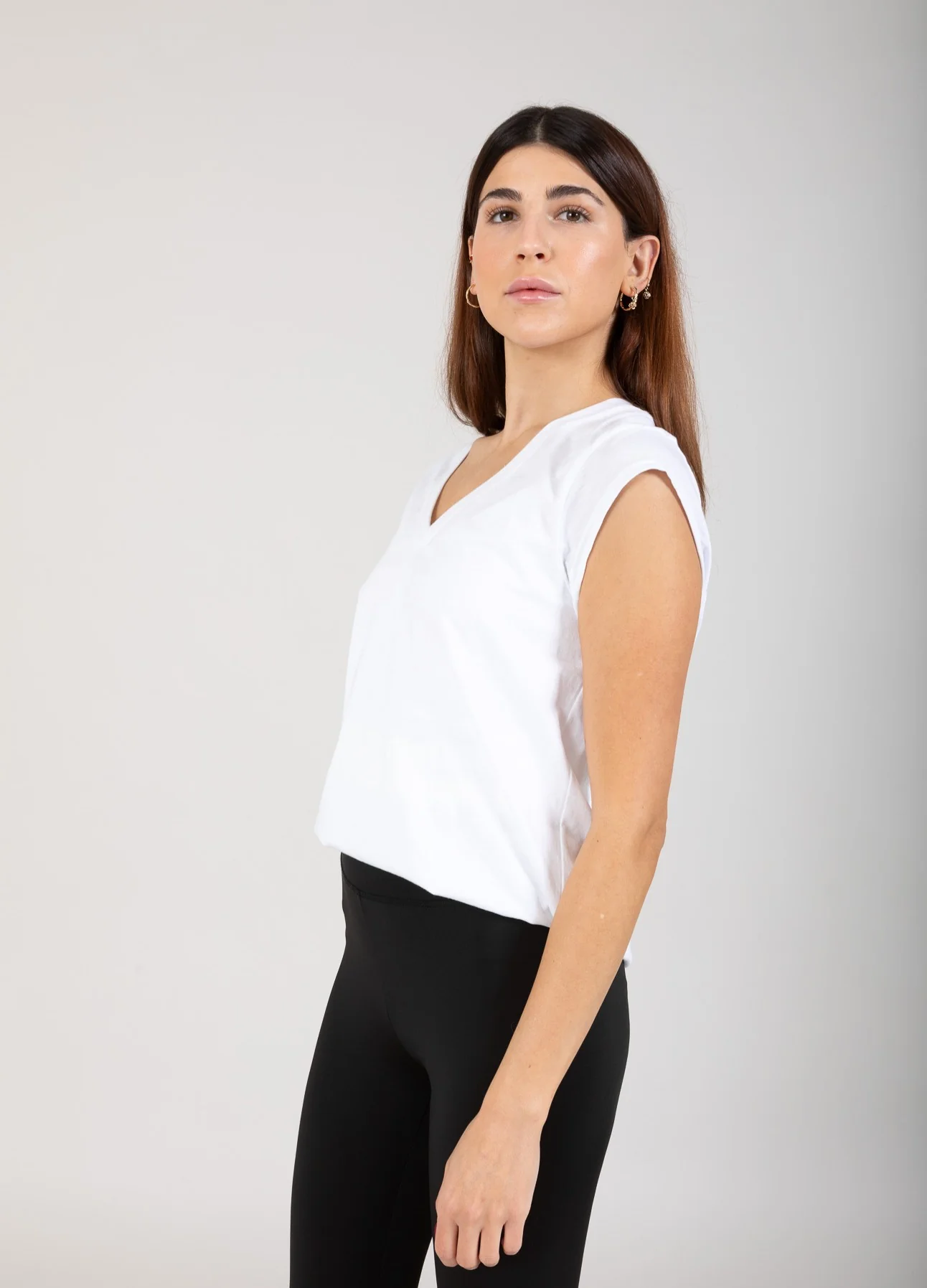 CC HEART V-HALS T-SHIRT - White - Afbeelding 3