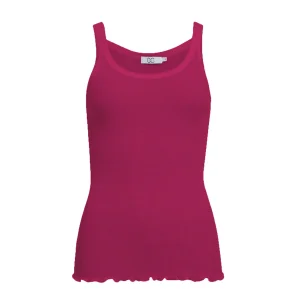 CC HEART ZIJDEN TRÄGERTOP - Berry