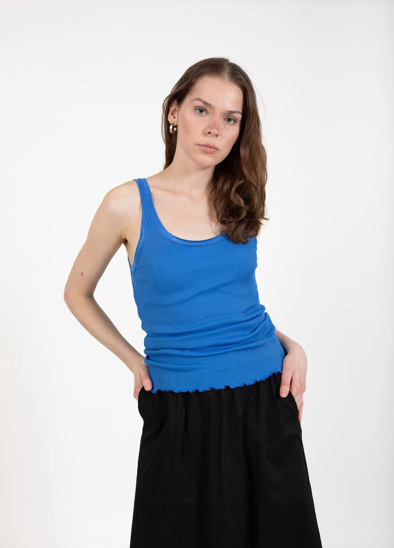 CC HEART ZIJDEN TRÄGERTOP - Cobalt Blue - Afbeelding 3