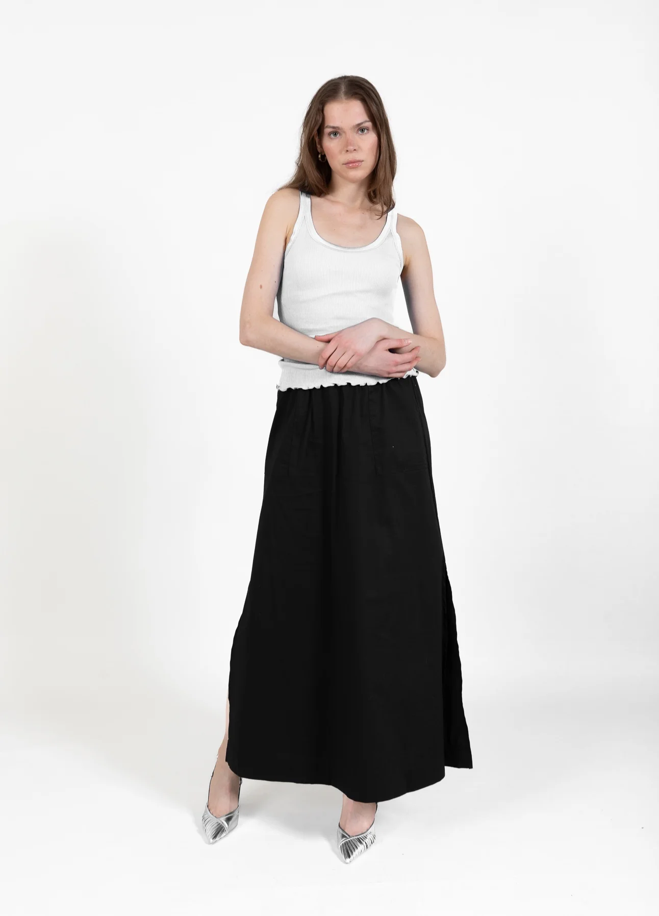 CC HEART ZIJDEN TRÄGERTOP - White - Afbeelding 4