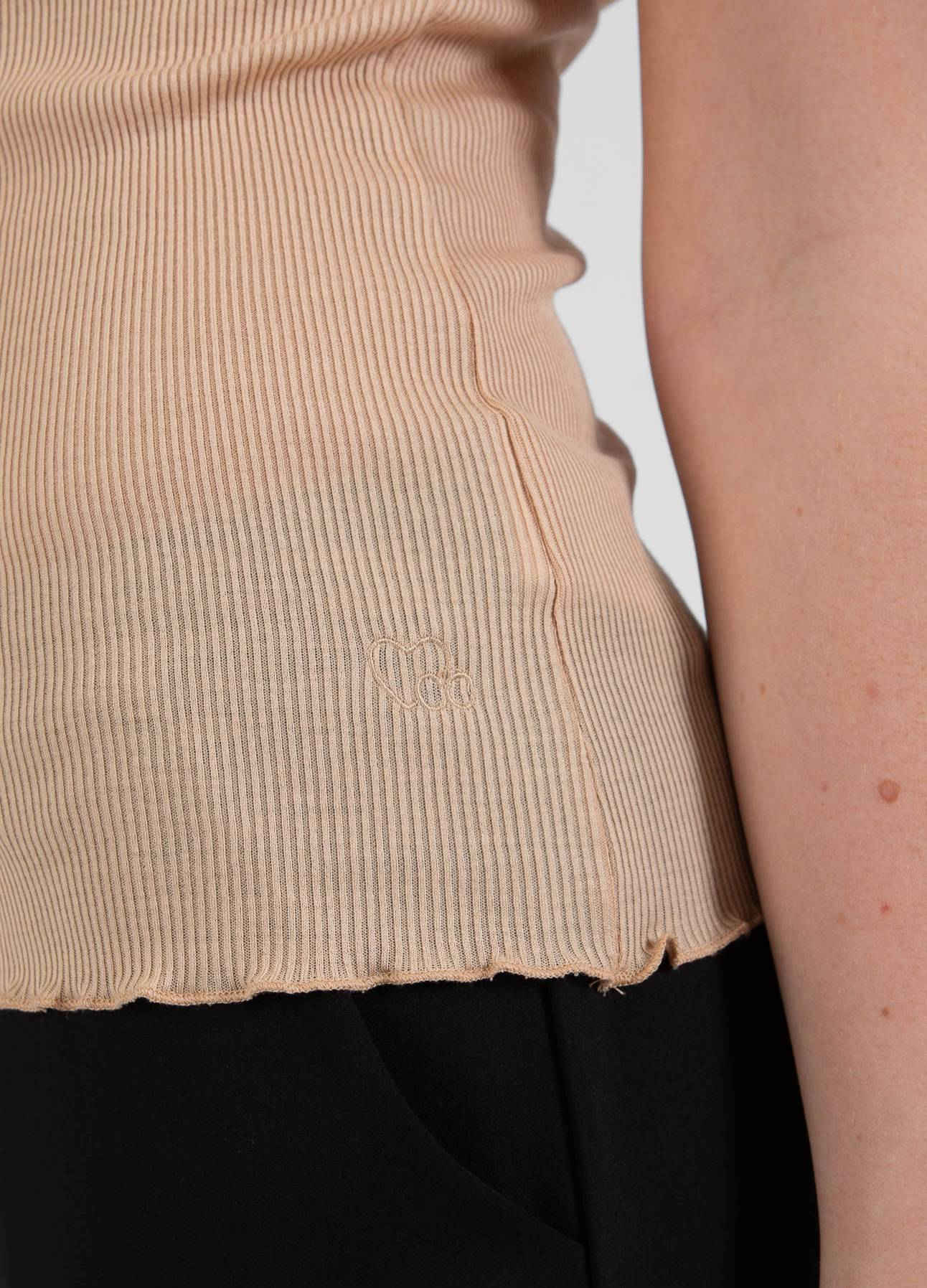 CC HEART ZIJDE TANKTOP MET KANT - Tan - Afbeelding 4