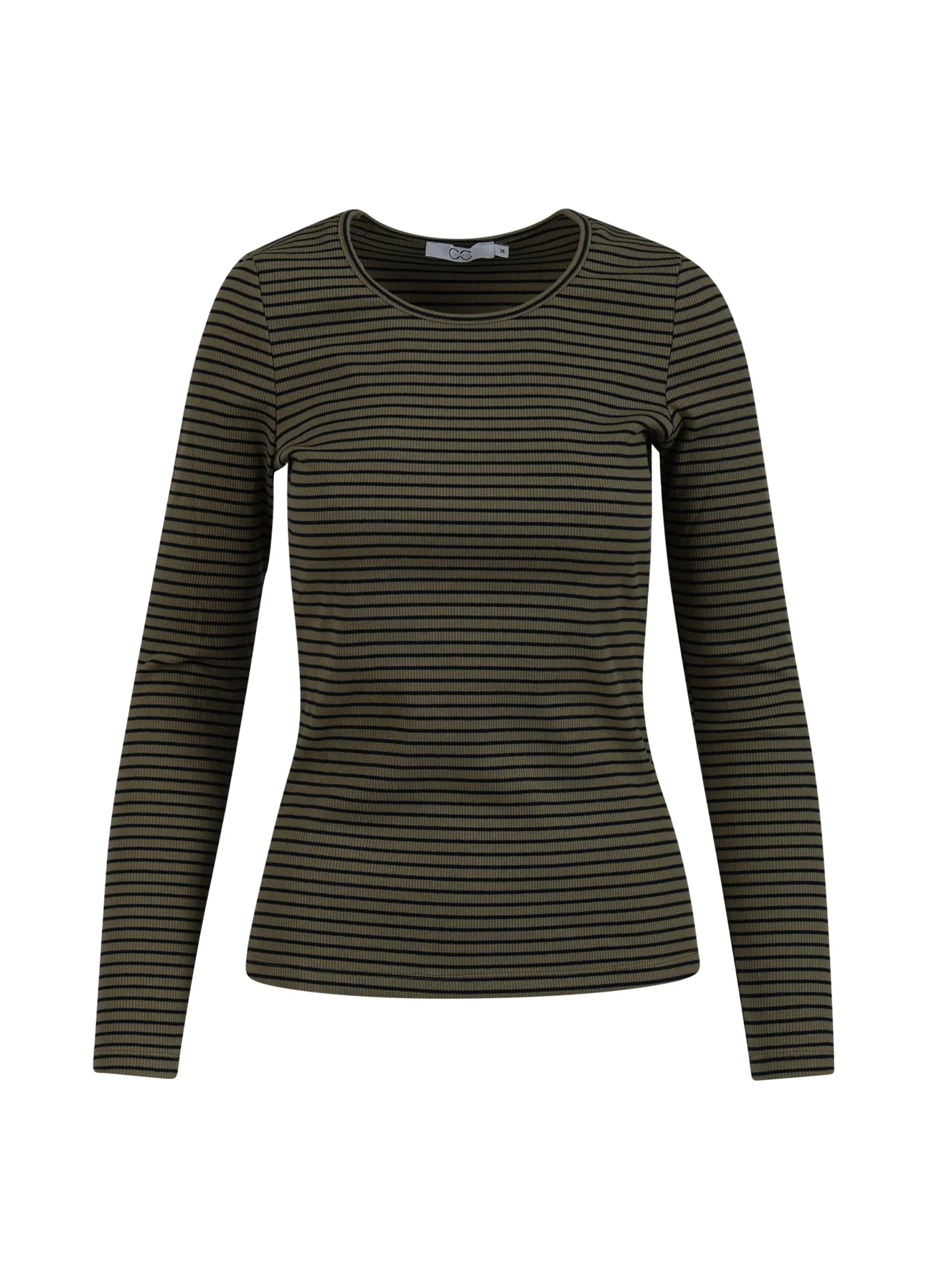 CC HEART KAROLINE RIB TEE - Olive/navy stripe - Afbeelding 3