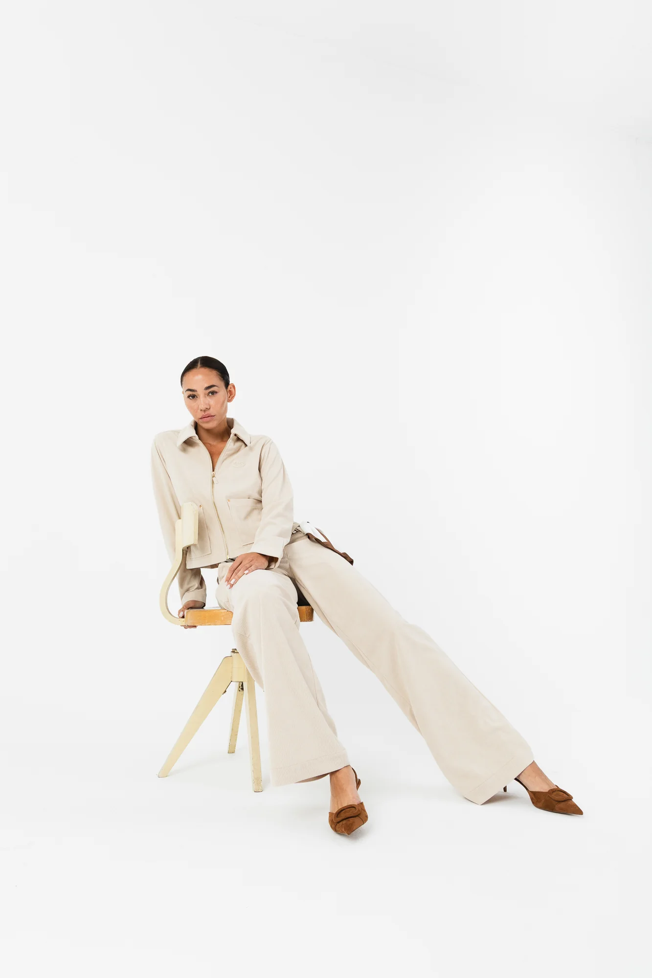 CORDUROY BROEK - PETRA FIT - Pearl - Afbeelding 6