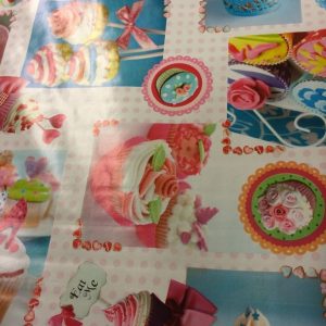 Tafelzeil Cup cake print 140 cm breed