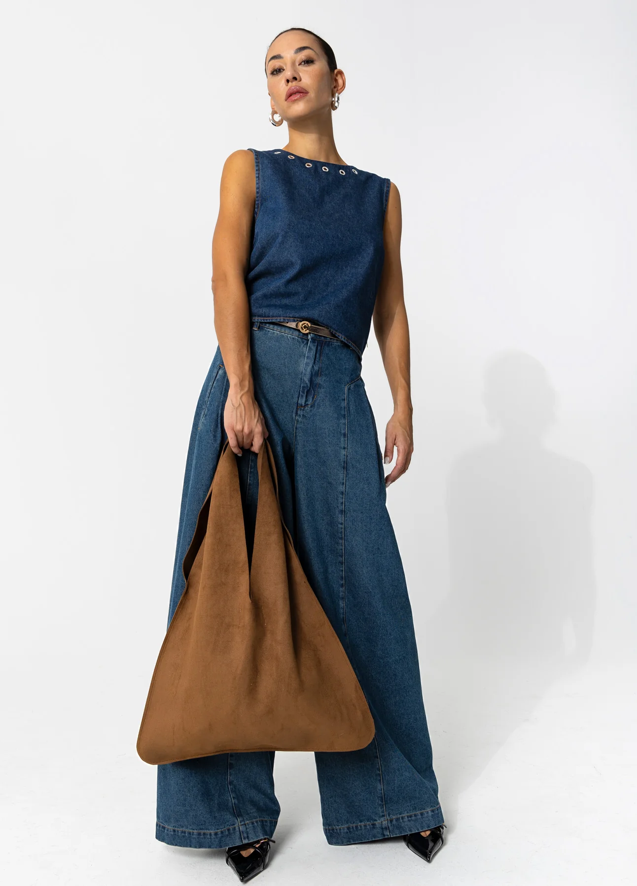 DENIM TOP MET OOGJES - Afbeelding 4