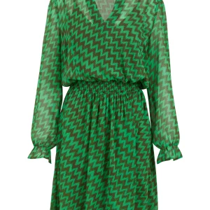 DRESS IN ZIG ZAG IKAT PRINT - Zig zag print