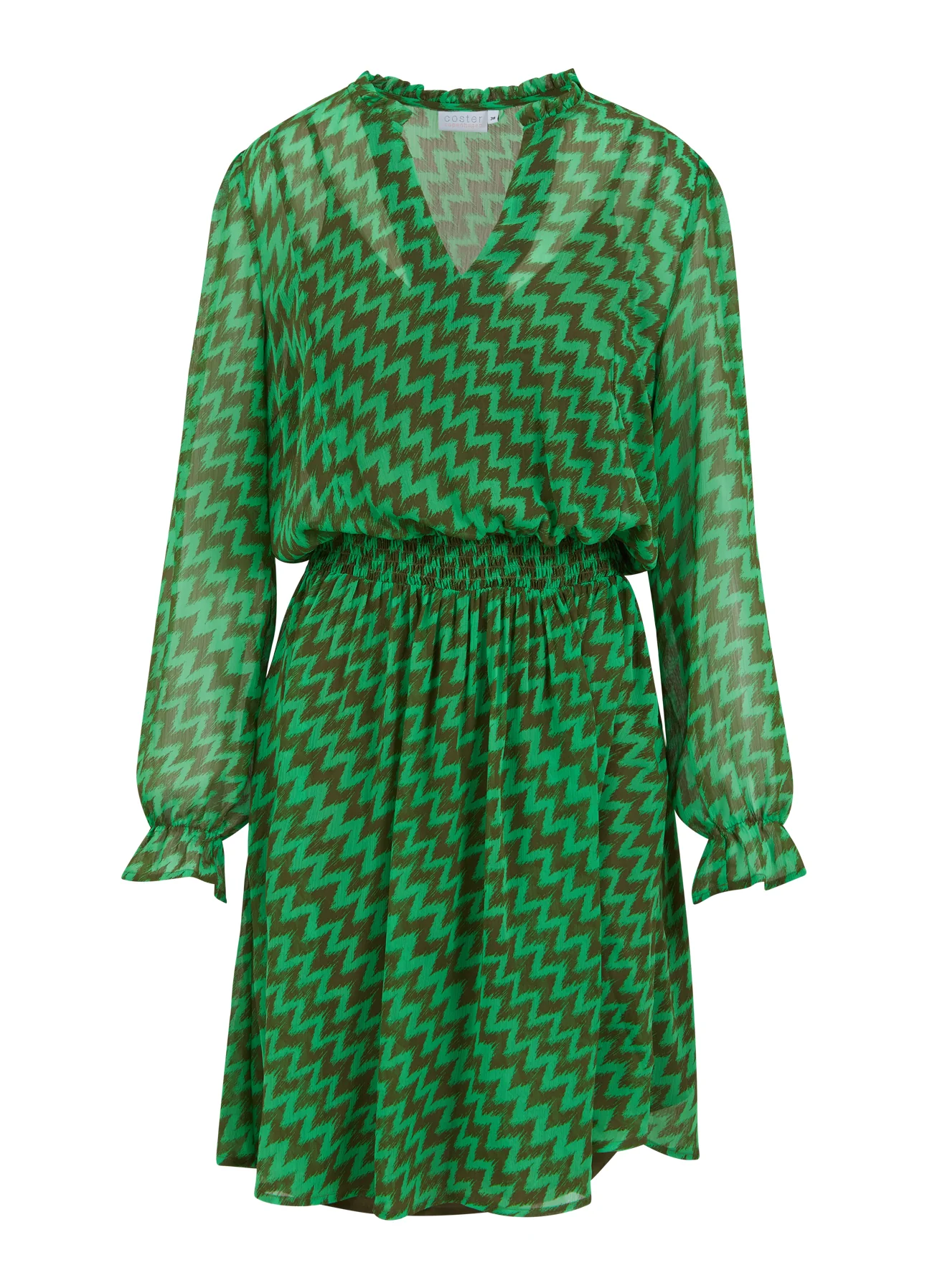 DRESS IN ZIG ZAG IKAT PRINT - Zig zag print