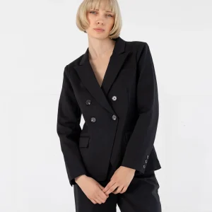 DUBBELDRADIGE BLAZER MET PRAKTISCHE DETAILS - Black