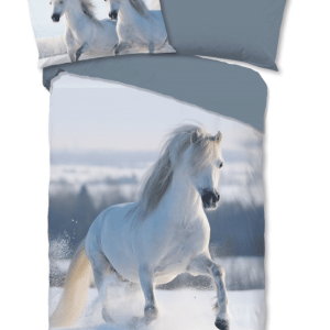 Dekbedovertrek Wit Paard Amigo met naam