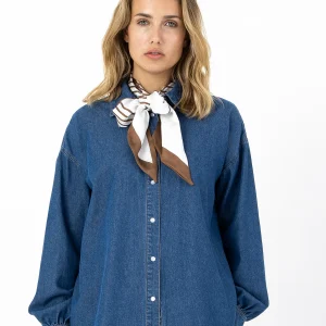 ELLIS SPIJKERBLOES - Denim blue