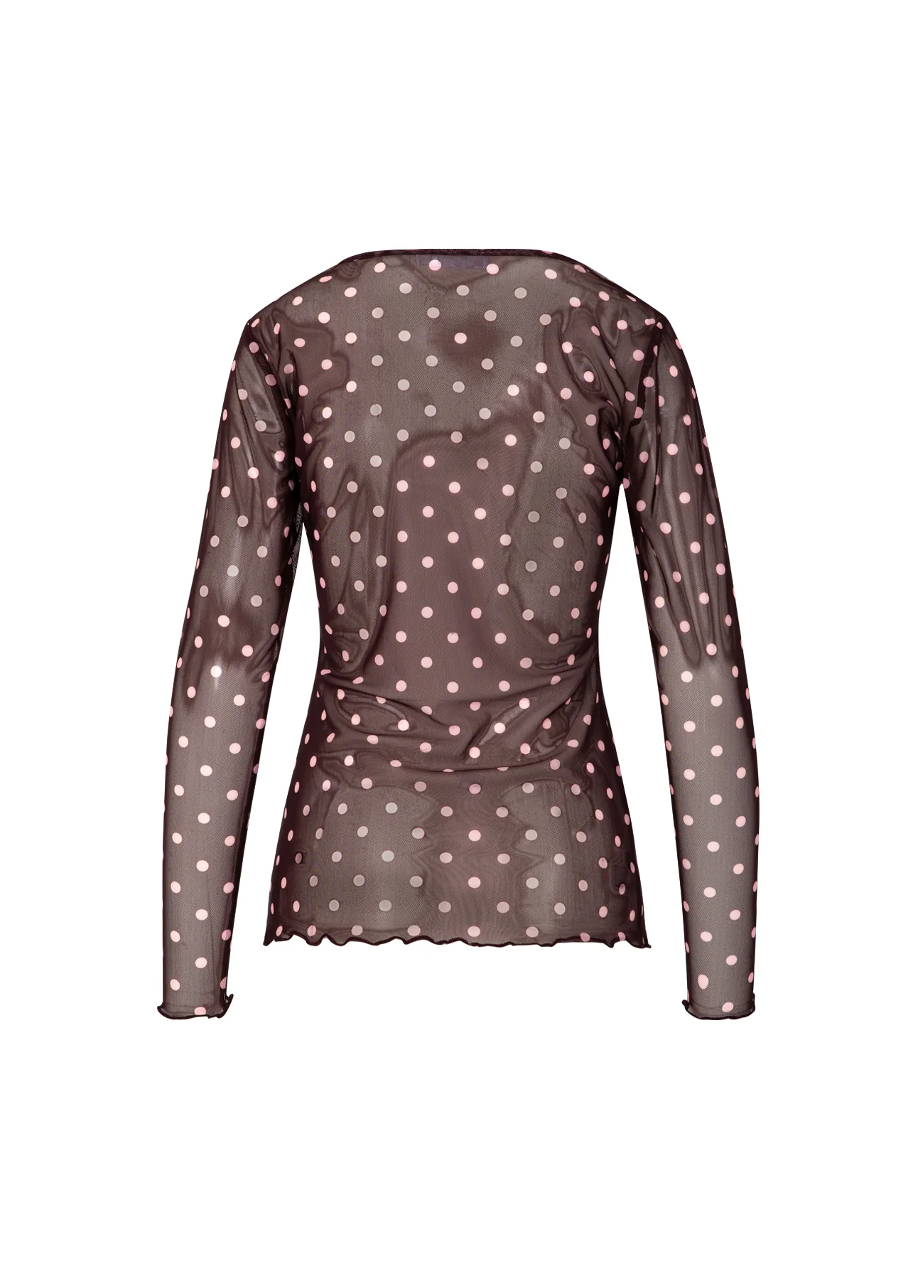 EVE MESH BLOUSE - Dot print - Afbeelding 3
