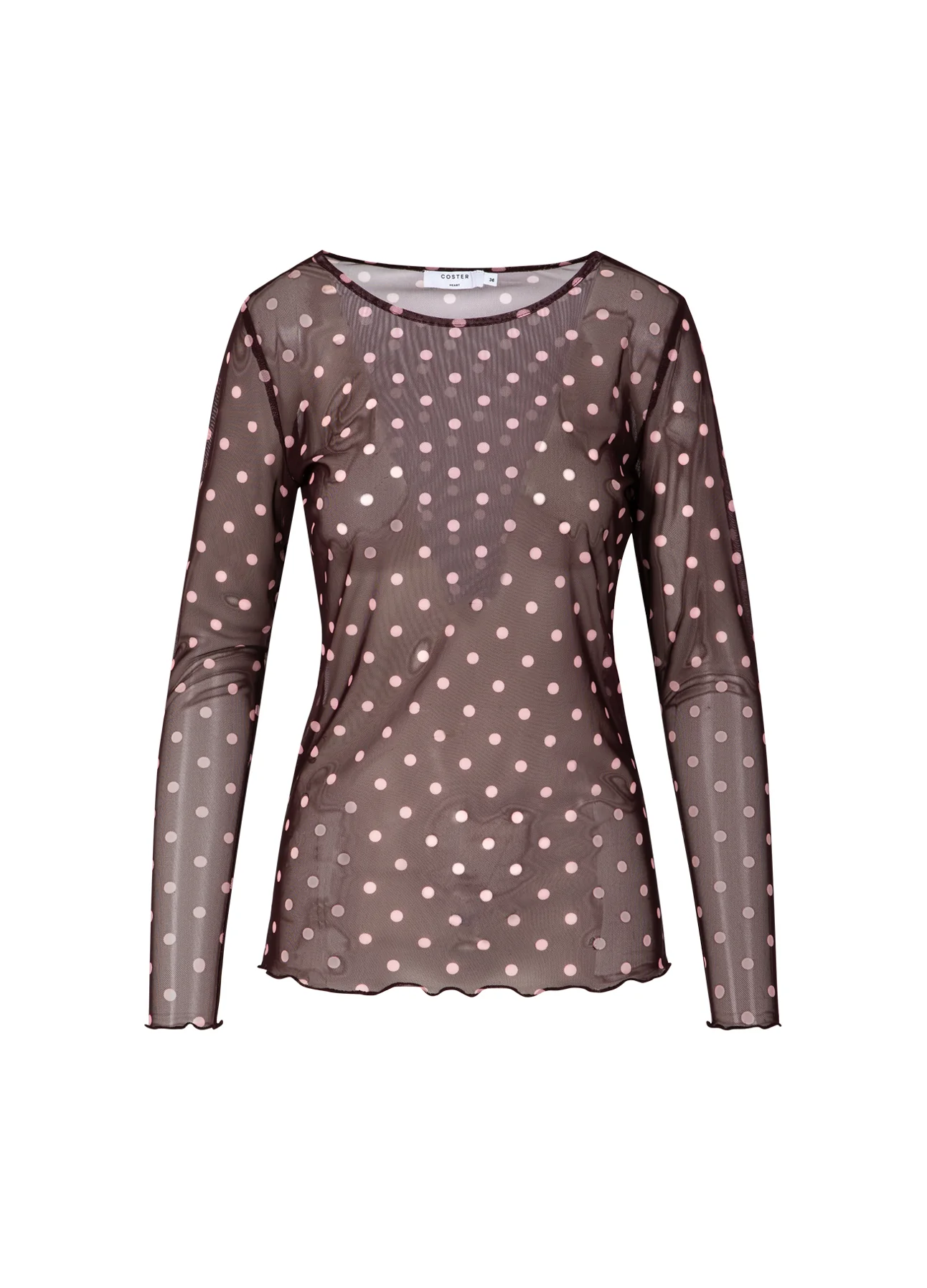 EVE MESH BLOUSE - Dot print - Afbeelding 2