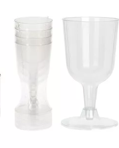 Excellent Houseware re-useable Wijnglas van kunststof 160ml set van 4 stuks vaatwasser bestendig
