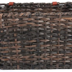 Gevlochten fietsmand groot