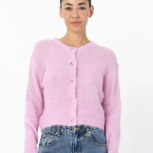 GEBREIDE VEST IN ALPACA - Bon bon pink