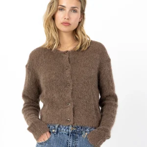 GEBREIDE VEST IN ALPACA - Mocca mousse