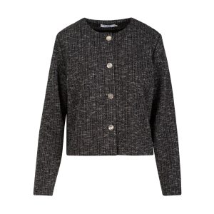 GEBREID JAS MET KNOPEN - Black/grey mix