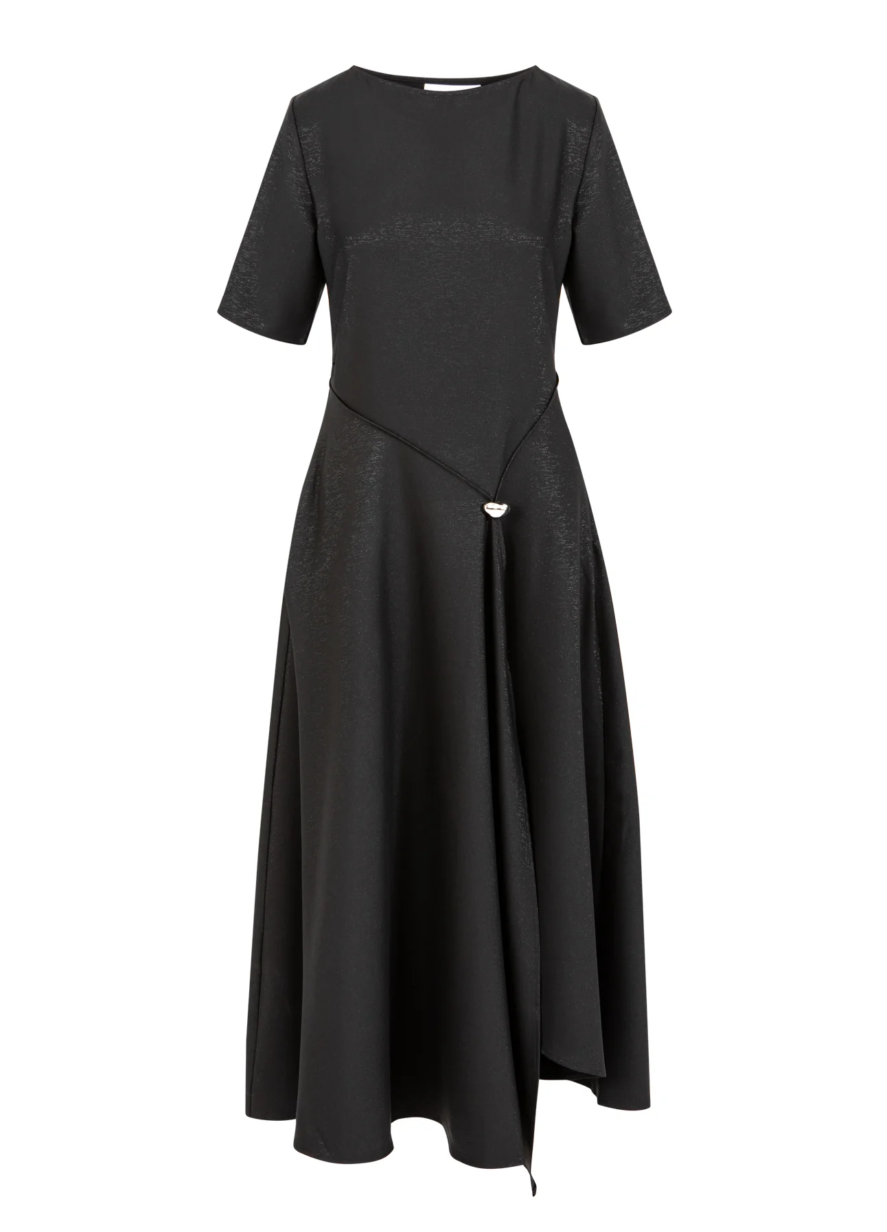 GEPLISSEERDE GLITTERJURK - Black - Afbeelding 8