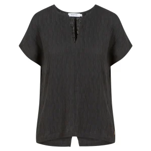 GESTRUCTUREERDE TOP - Black