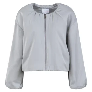 GEWATTEERD INGEKORTE JAS - Volcanic grey