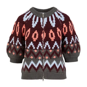 GEWEVEN RITSSLUITING JAS - Mix