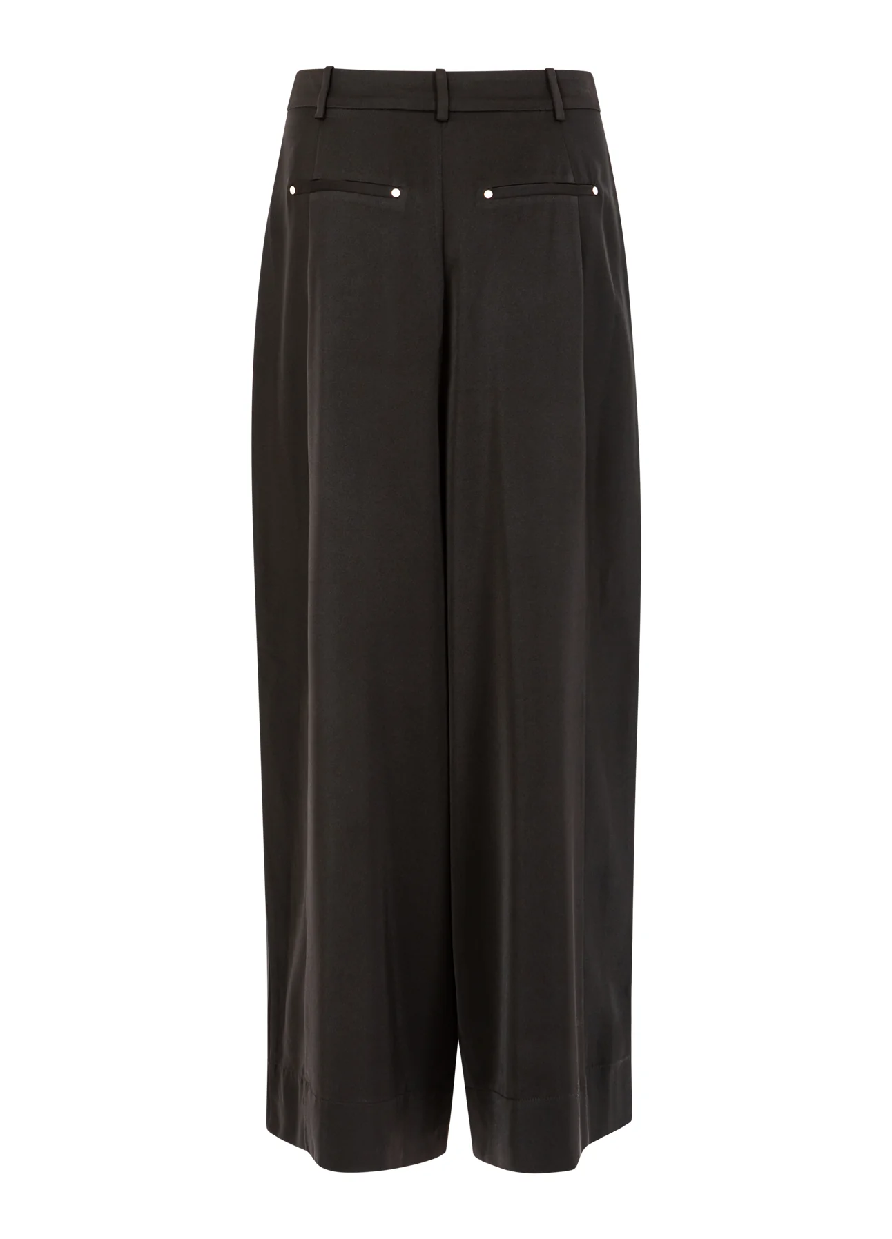 GLANZENDE WIJD UITLOPENDE BROEK - PETRA PASVORM - Black - Afbeelding 3