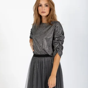 GLANZEND BOVENSTUK - Silver/black