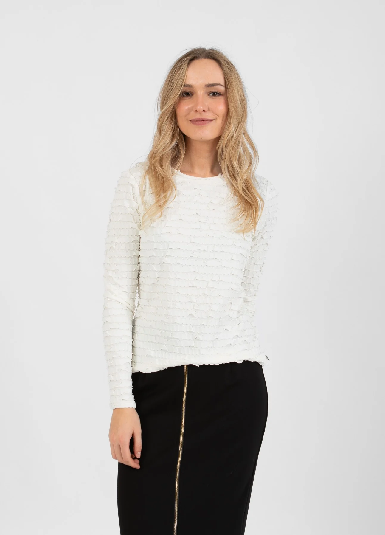 JERSEY BLOUSE - Creme - Afbeelding 3