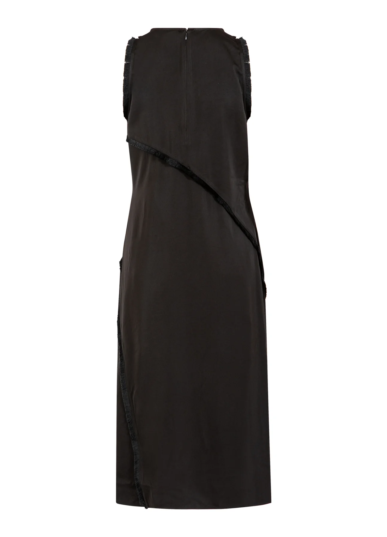 JURK MET RAUWE RANDEN - Black - Afbeelding 3