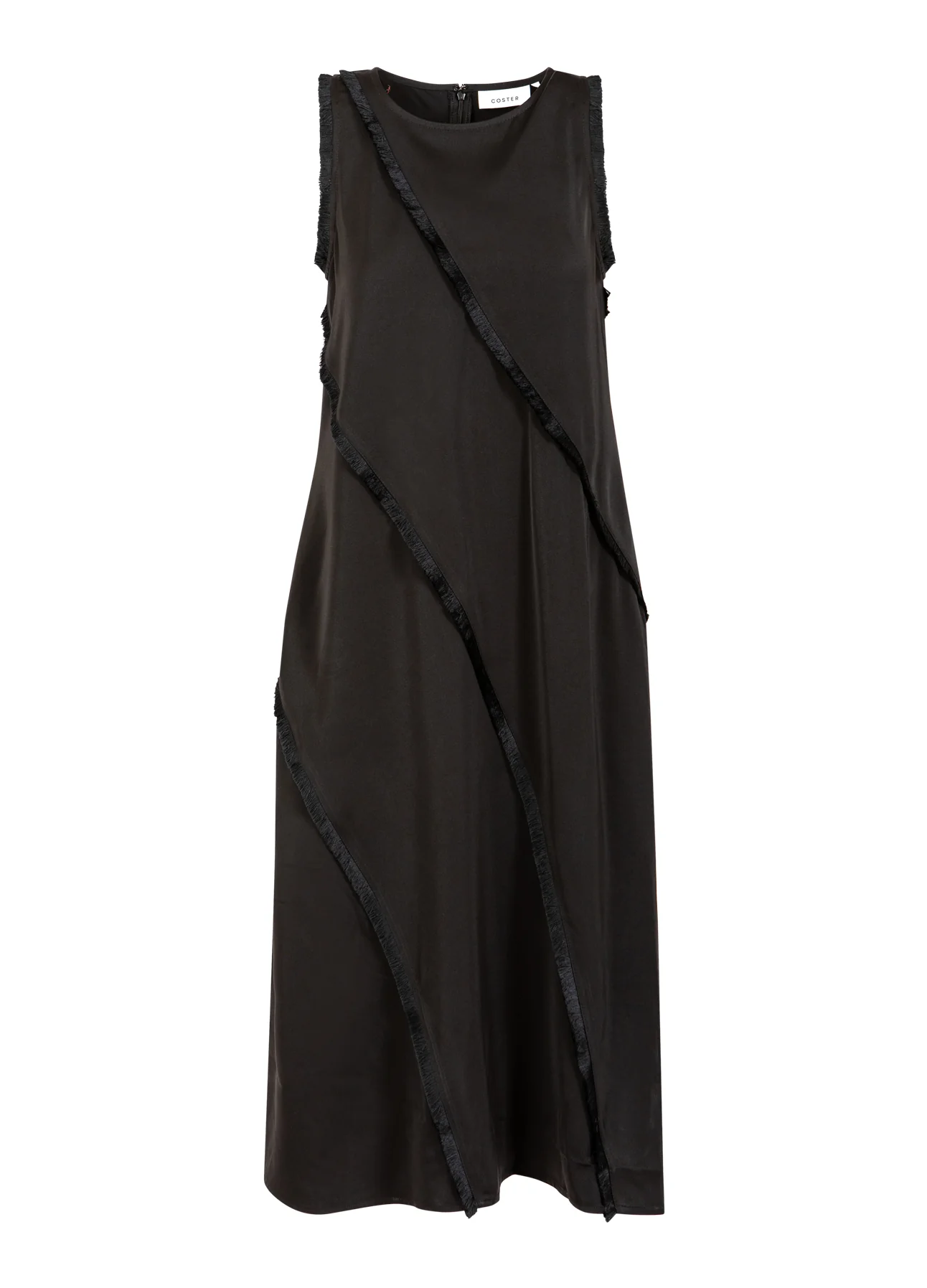 JURK MET RAUWE RANDEN - Black - Afbeelding 2